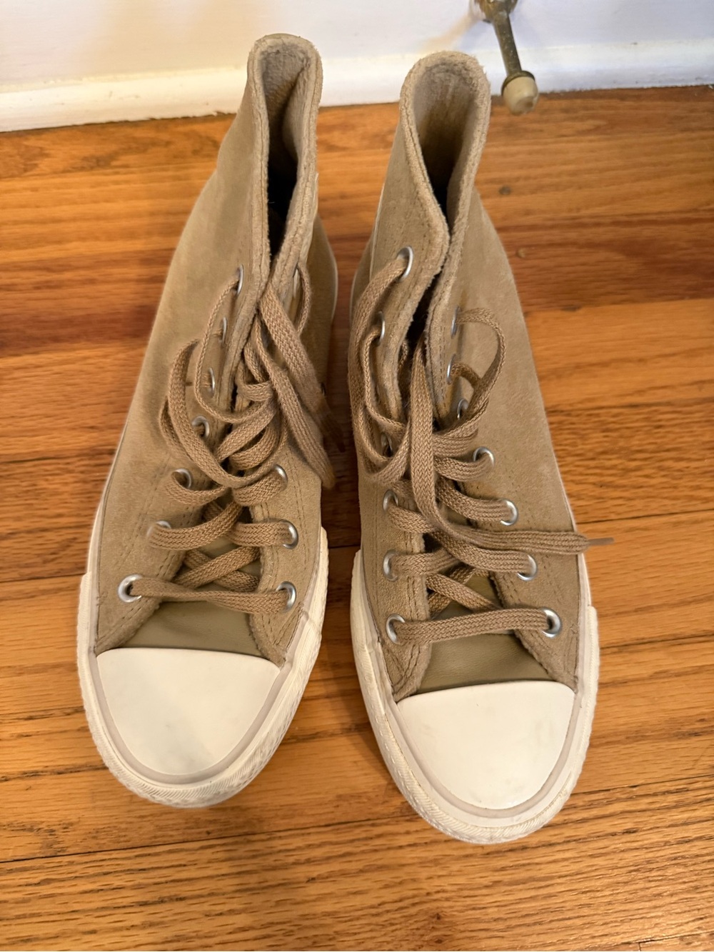 Tan Platform Suede Converse - Picture 3 of 5